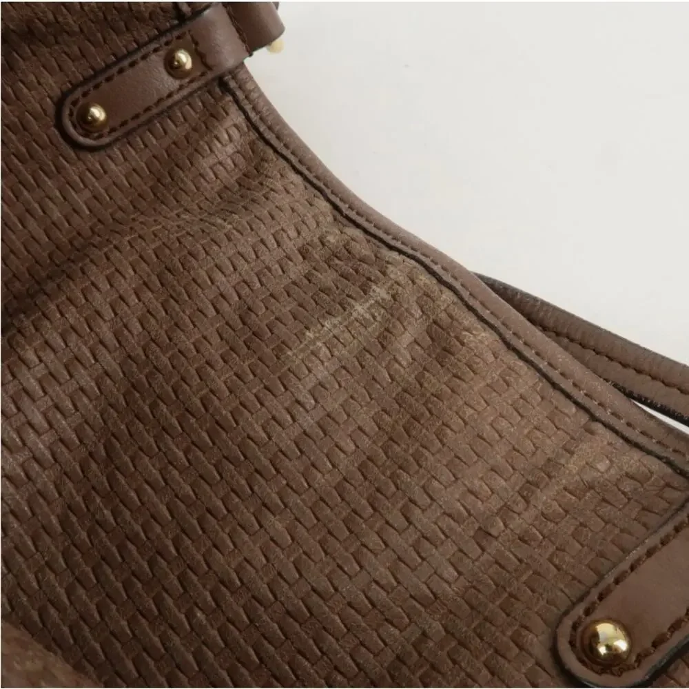 💎✨BEAUTIFUL✨💎Auth Ferragamo Gancini Leather Nylon Tote Bag Ivory Multico… - Picture 12 of 15